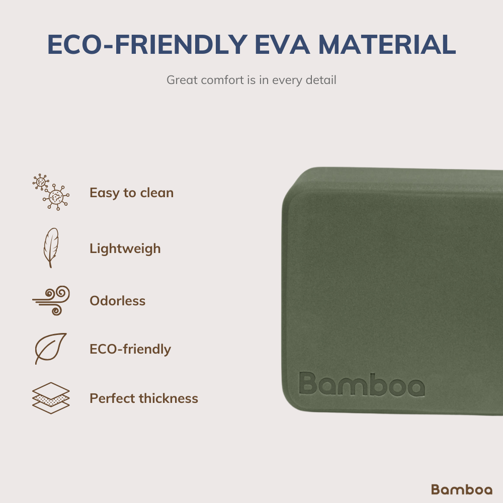 Bamboa Yoga blocks Set Green Foam