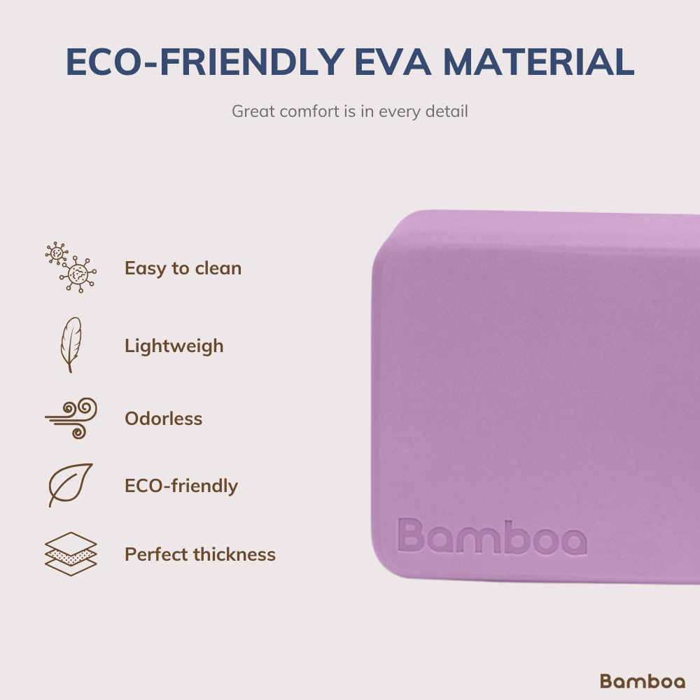 Bamboa Yoga blocks Set Pink Foam
