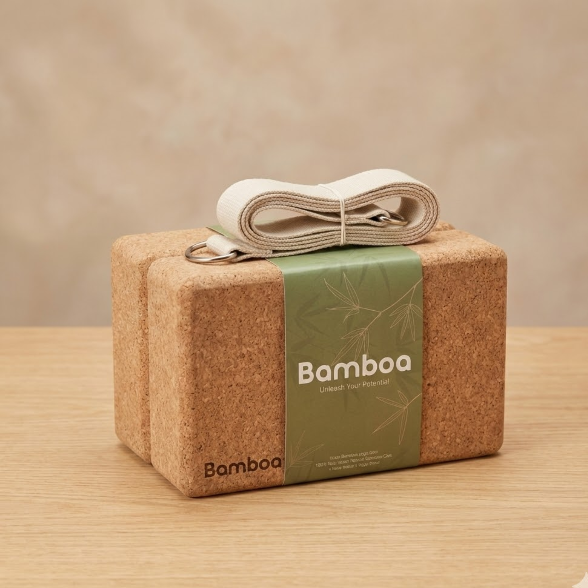Bamboa Yoga Blocks Cork Set - 100% Portugese Cork